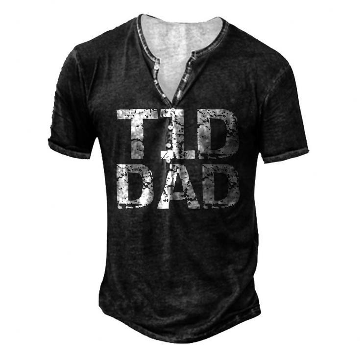 Vintage Type 1 Diabetes Dad For Fathers Cool T1d Dad Men's Henley T-Shirt