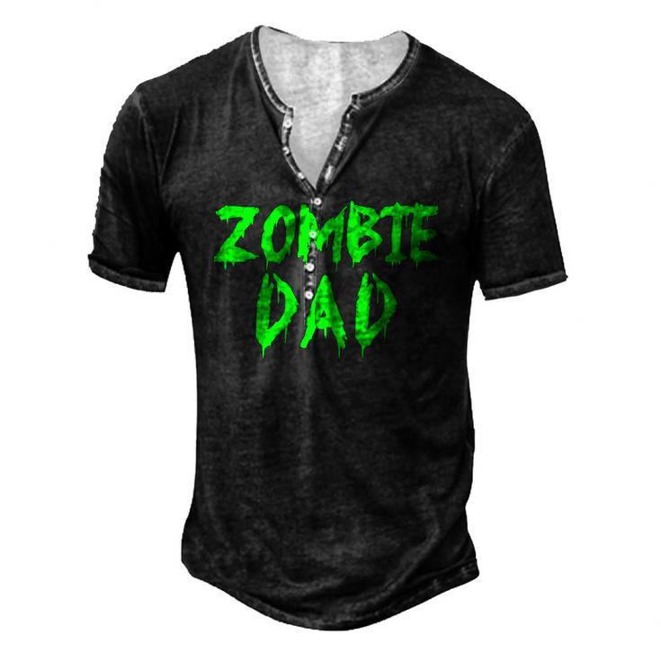 Zombie Dad Zombie Parents Zombie Dad Men's Henley T-Shirt