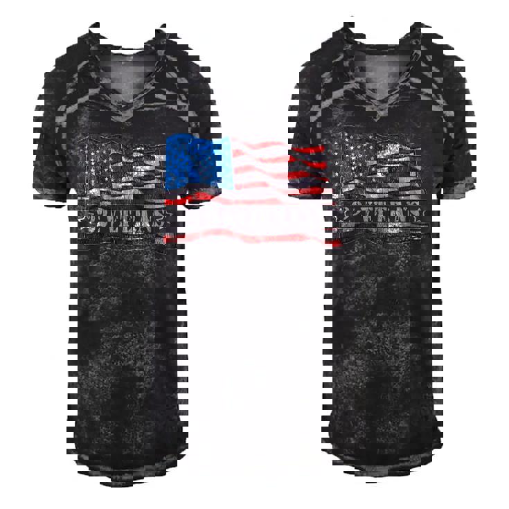 22 Veterans A Day Commit Suicide Ptsd Patriotic Usa Flag Men's Short Sleeve V-neck 3D Print Retro Tshirt