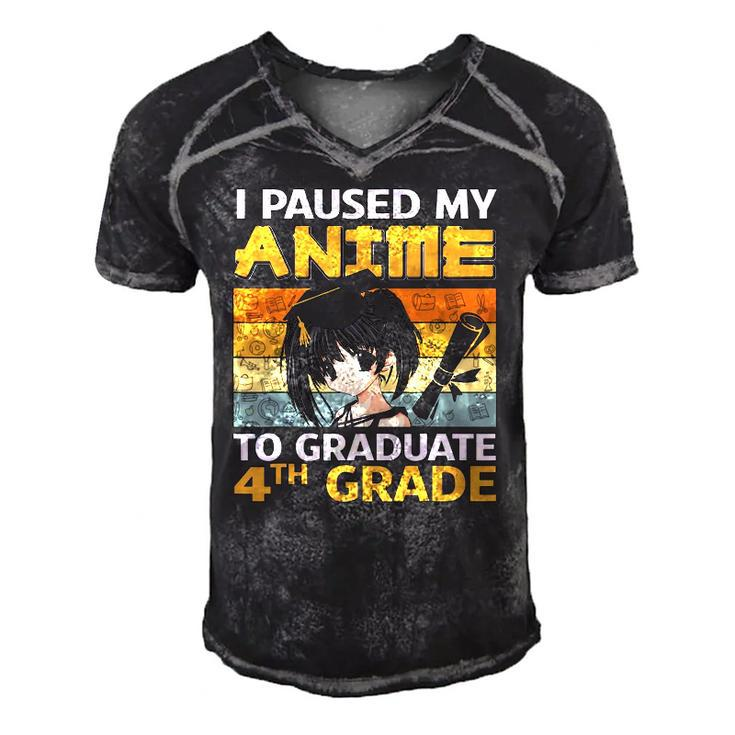 4Th Grade Graduation Anime 2022 Graduate Elementary Girls Men's Short Sleeve V-neck 3D Print Retro Tshirt