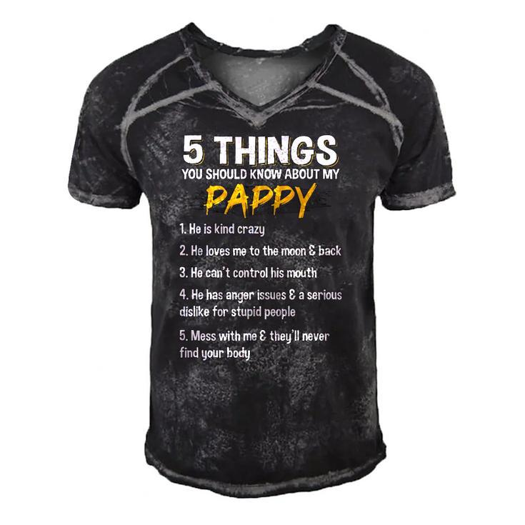 5 Things You Should Know About My Pappy Fathers Day Funny Men's Short Sleeve V-neck 3D Print Retro Tshirt