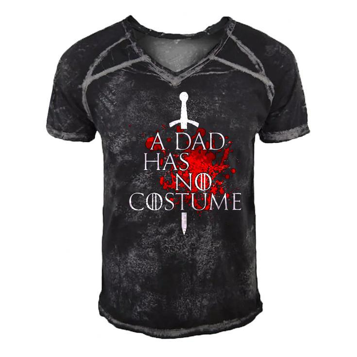 A Dad Has No Costume - Funny Halloween Gift Men's Short Sleeve V-neck 3D Print Retro Tshirt