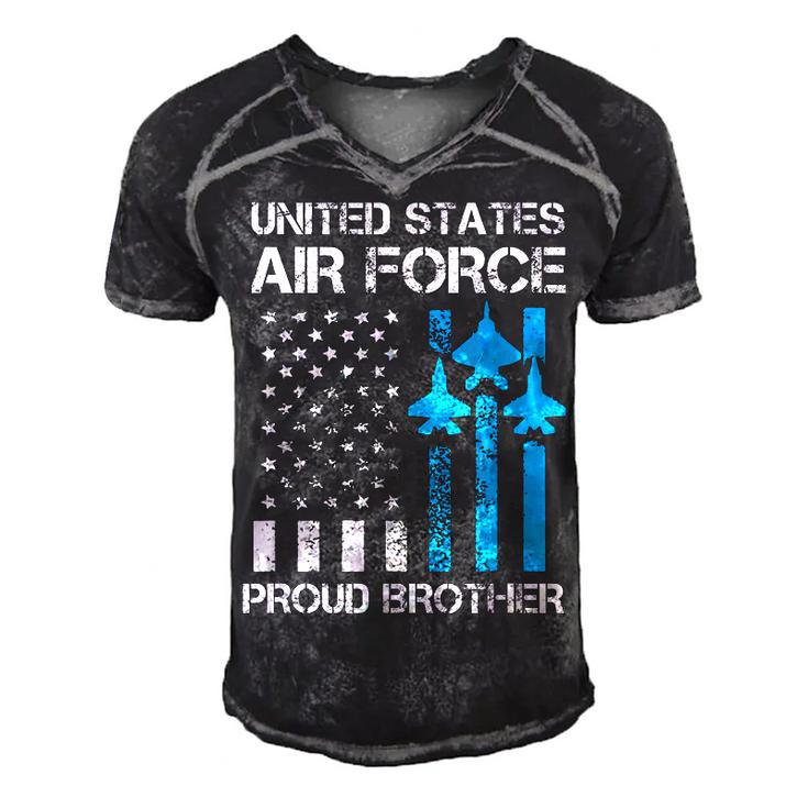 Air Force Us Veteran | Proud Air Force Brother 4Th Of July  Men's Short Sleeve V-neck 3D Print Retro Tshirt