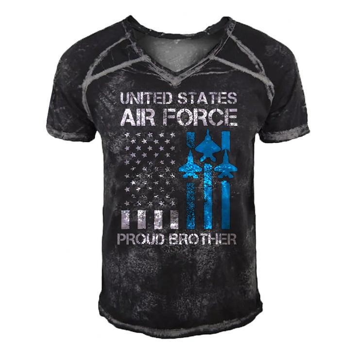 Air Force Us Veteran Proud Air Force Brother 4Th Of July Men's Short Sleeve V-neck 3D Print Retro Tshirt