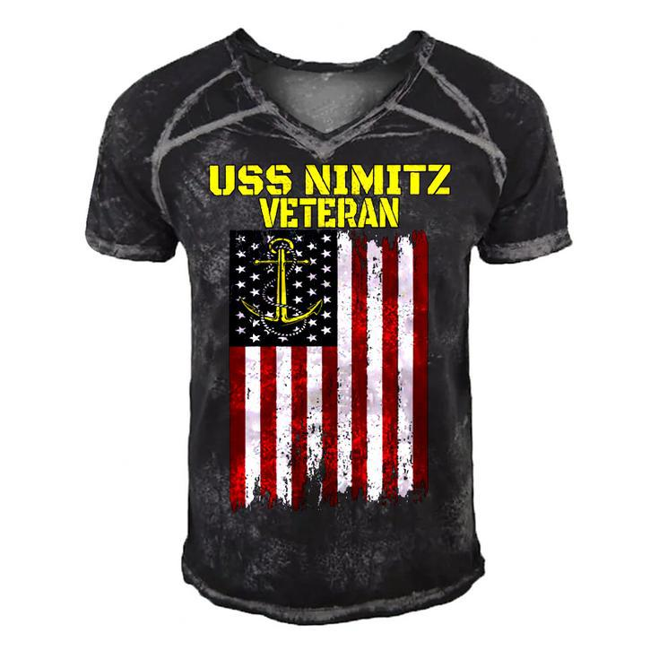 Aircraft Carrier Uss Nimitz Cvn-68 Veterans Day Father Day T-Shirt Men's Short Sleeve V-neck 3D Print Retro Tshirt