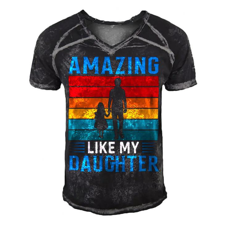 Amazing Like My Daughter Funny Fathers Day Gift Men's Short Sleeve V-neck 3D Print Retro Tshirt