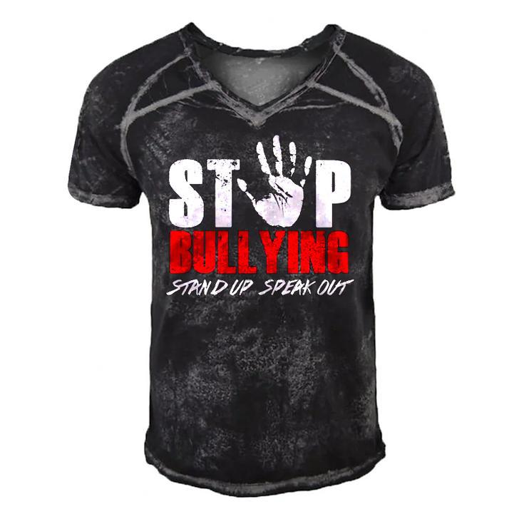 Anti Bully Movement Stop Bullying Supporter Stand Up Speak Men's Short Sleeve V-neck 3D Print Retro Tshirt