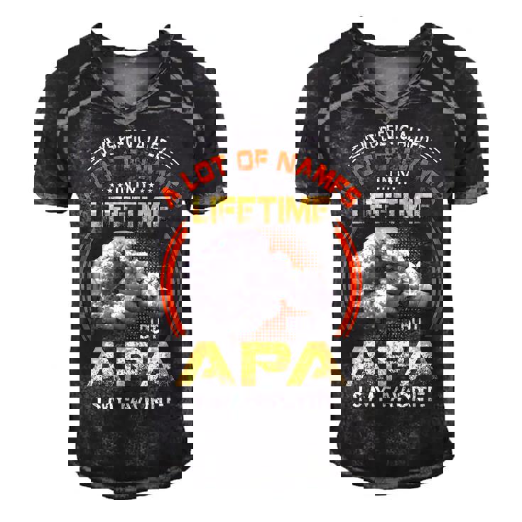 Apa Grandpa Gift   A Lot Of Name But Apa Is My Favorite Men's Short Sleeve V-neck 3D Print Retro Tshirt