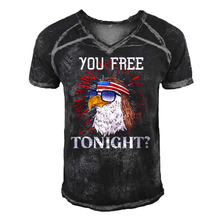 Are You Free Tonight 4Th Of July American Bald Eagle Men's Short Sleeve V-neck 3D Print Retro Tshirt