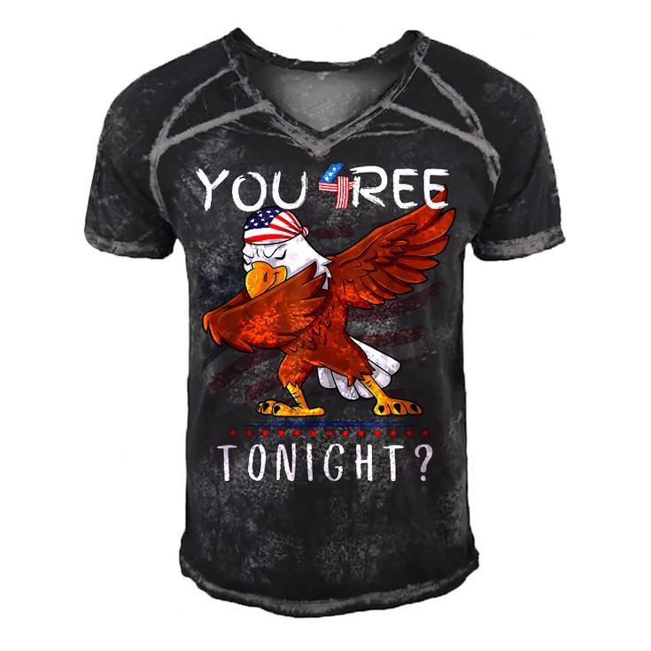Are You Free Tonight 4Th Of July American Dabbing Bald Eagle  Men's Short Sleeve V-neck 3D Print Retro Tshirt