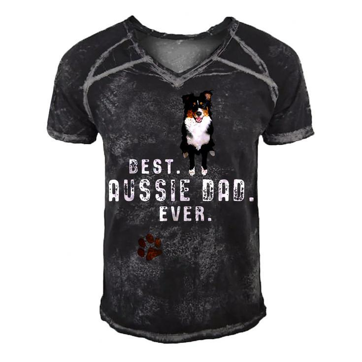 Australian Shepherd - Best Aussie Dad Ever Men's Short Sleeve V-neck 3D Print Retro Tshirt