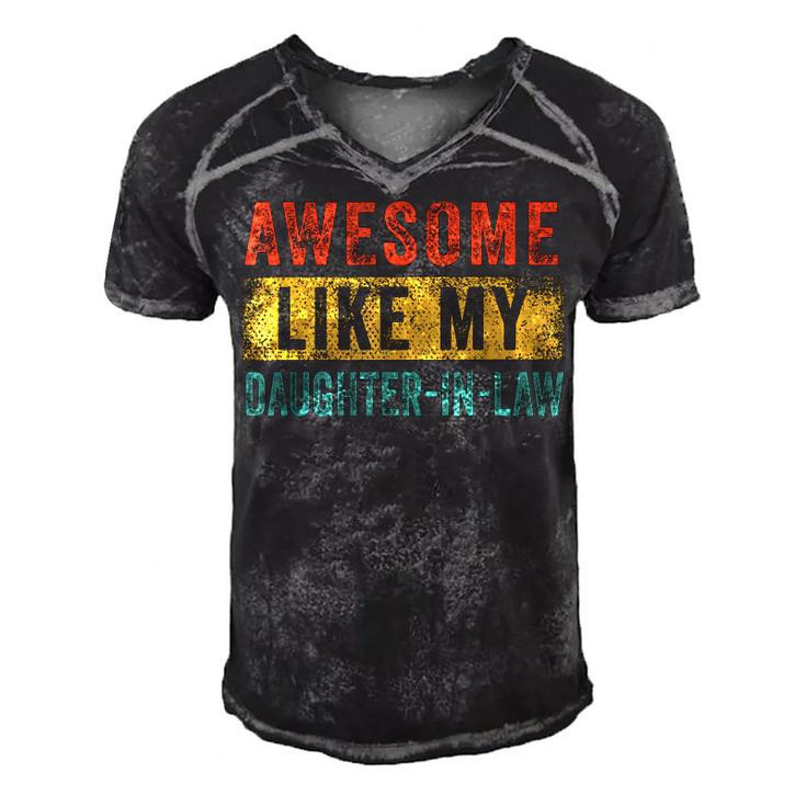 Awesome Like My Daughter-In-Law  Men's Short Sleeve V-neck 3D Print Retro Tshirt