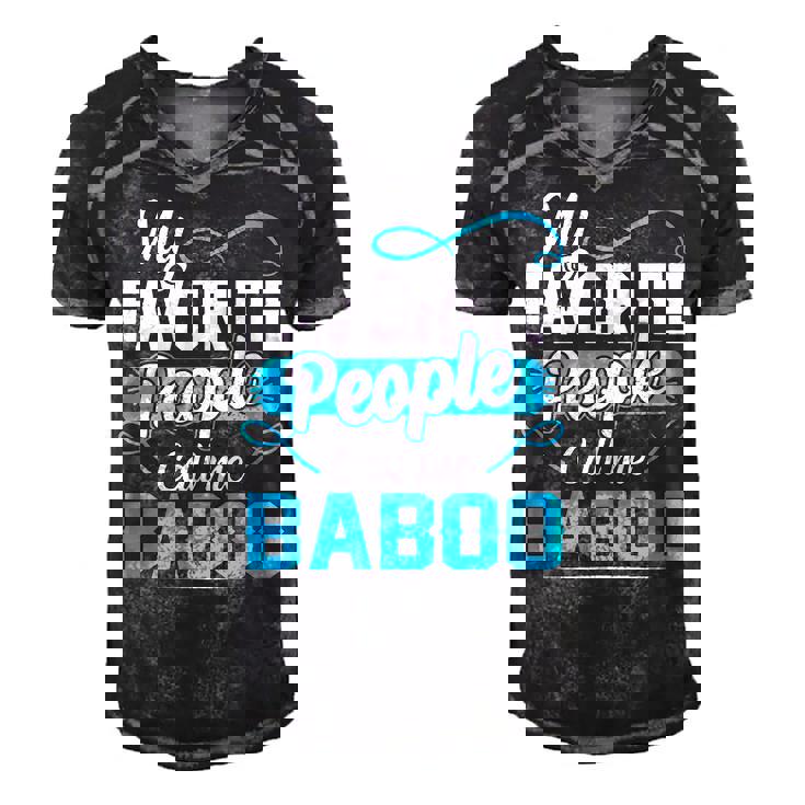 Baboo Grandpa Gift   My Favorite People Call Me Baboo V2 Men's Short Sleeve V-neck 3D Print Retro Tshirt