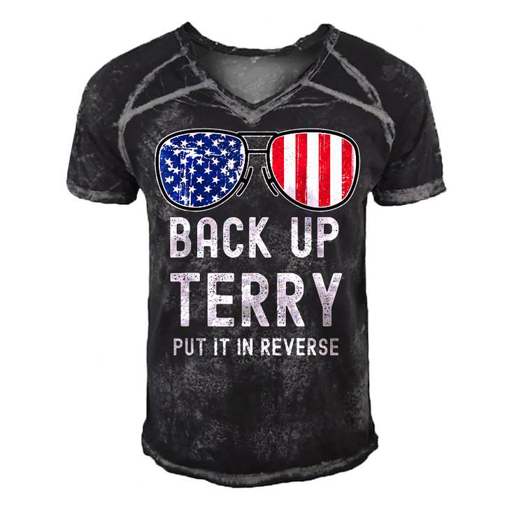 Back Up Terry Put It In Reverse 4Th Of July Funny   Men's Short Sleeve V-neck 3D Print Retro Tshirt