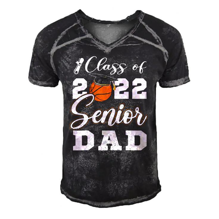Basketball Senior Dad Class Of 2022 High School Grad Men's Short Sleeve V-neck 3D Print Retro Tshirt