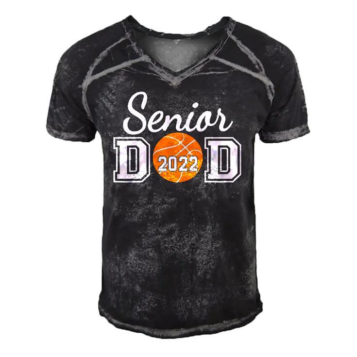Basketball Senior Dad Class Of 2022 Senior Daddy Men's Short Sleeve V-neck 3D Print Retro Tshirt