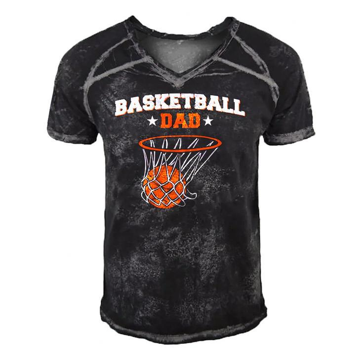 Basketballer Sport Player Fathers Day Basketball Dad  Men's Short Sleeve V-neck 3D Print Retro Tshirt