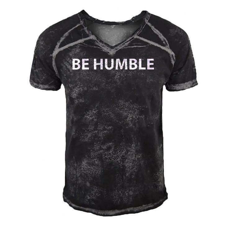 Be Humble As Celebration For Fathers Day Gifts Men's Short Sleeve V-neck 3D Print Retro Tshirt