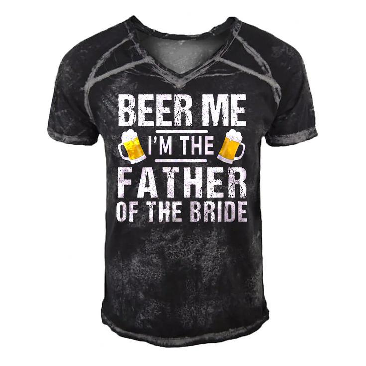 Beer Me Im The Father Of The Bride Gift Gift Funny Men's Short Sleeve V-neck 3D Print Retro Tshirt