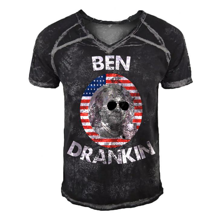 Ben Drankin  4Th Of July Gift Beer Party  Men's Short Sleeve V-neck 3D Print Retro Tshirt