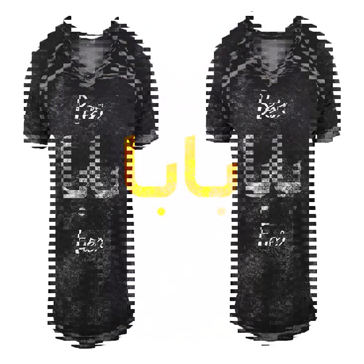 Best Baba Or Daddy Arabic Calligraphy Fathers Day Classic Men's Short Sleeve V-neck 3D Print Retro Tshirt