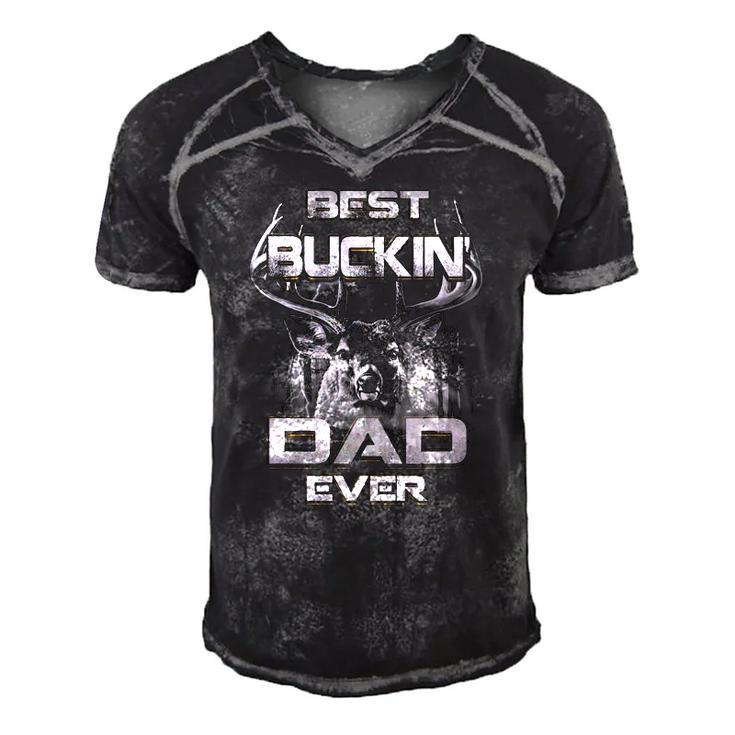 Best Buckin Dad Ever Fathers Day Gif Men's Short Sleeve V-neck 3D Print Retro Tshirt