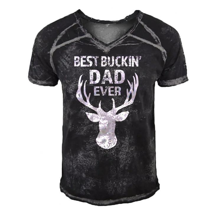 Best Buckin Dad Ever Mens Funny  Men's Short Sleeve V-neck 3D Print Retro Tshirt