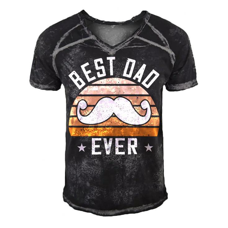 Best Dad Ever  Fathers Day Gift Men's Short Sleeve V-neck 3D Print Retro Tshirt
