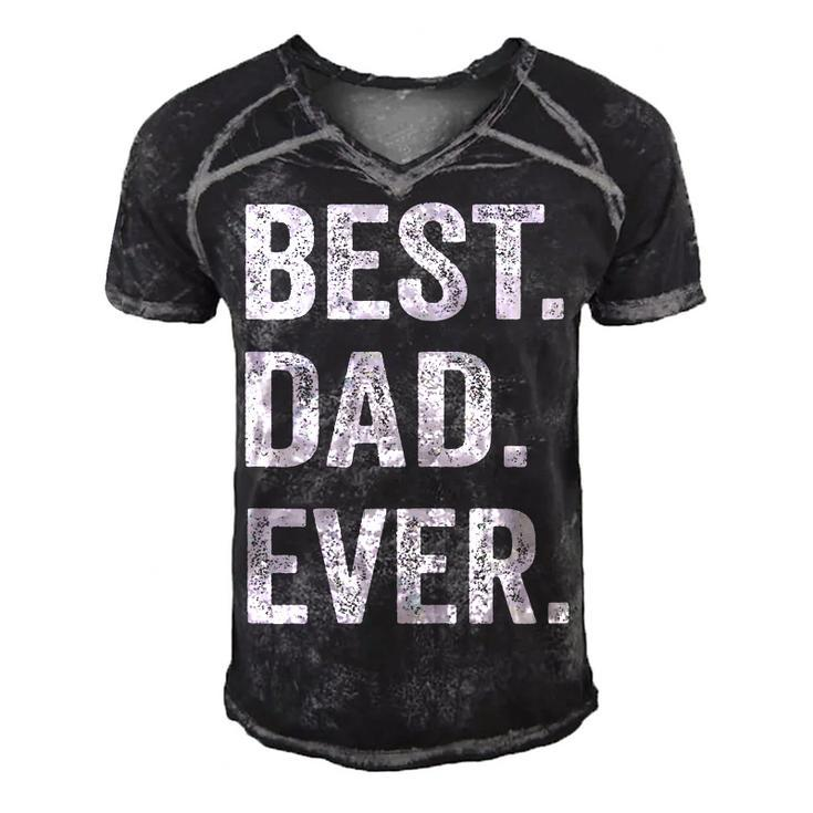 Best Dad Ever Funny Fathers Day Gift Men Husband   Men's Short Sleeve V-neck 3D Print Retro Tshirt