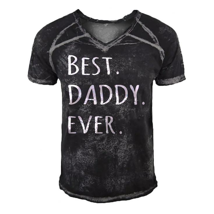 Best Daddy Ever Daddyfathers Day Tee Men's Short Sleeve V-neck 3D Print Retro Tshirt