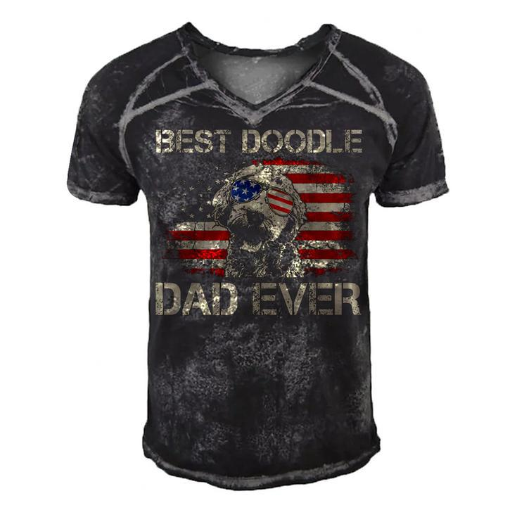 Best Doodle Dad Ever  Goldendoodle 4Th Of July Gift  Men's Short Sleeve V-neck 3D Print Retro Tshirt