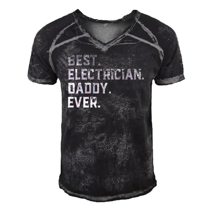 Best Electrician Daddy Ever For Men Fathers Day Men's Short Sleeve V-neck 3D Print Retro Tshirt