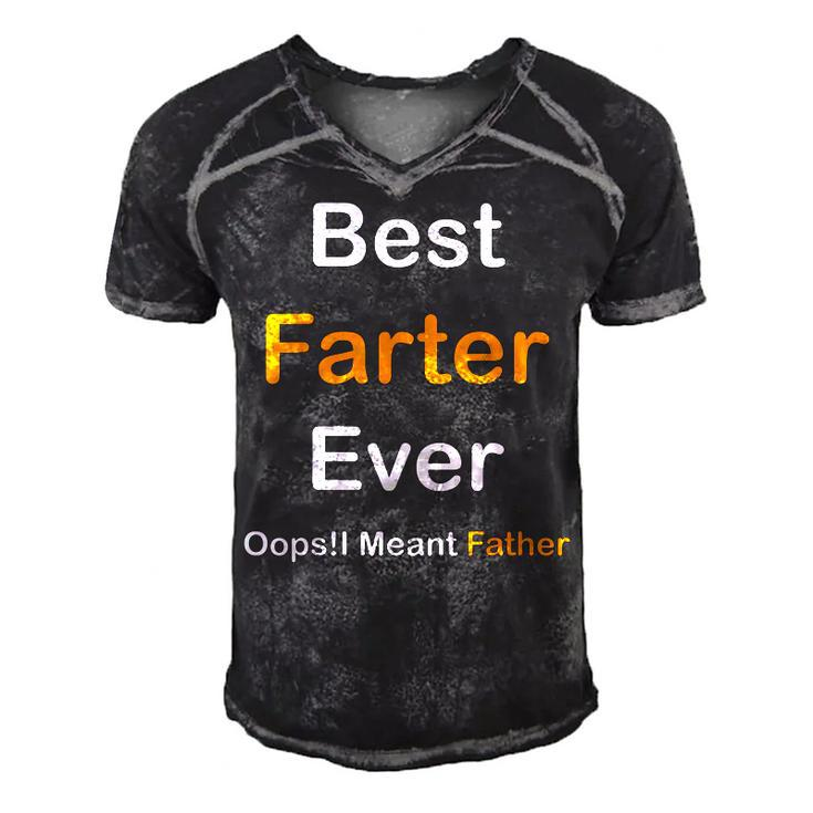 Best Farter Ever Oops I Meant Father  Fathers Day  Men's Short Sleeve V-neck 3D Print Retro Tshirt