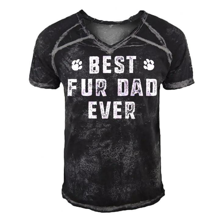 Best Fur Dad Ever Funny Sayings Novelty Men's Short Sleeve V-neck 3D Print Retro Tshirt