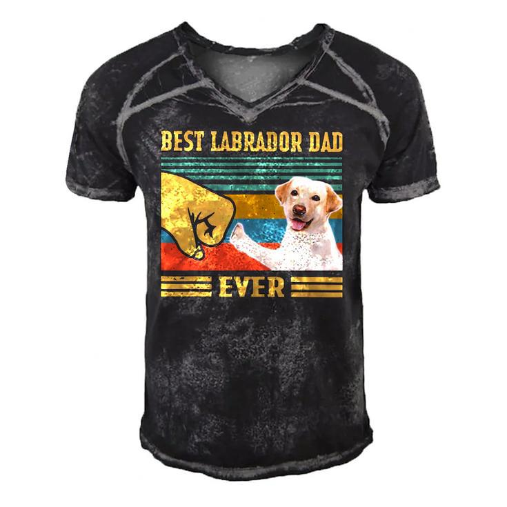 Best Labrador Dad Ever Vintage Fathers Day Christmas Men's Short Sleeve V-neck 3D Print Retro Tshirt
