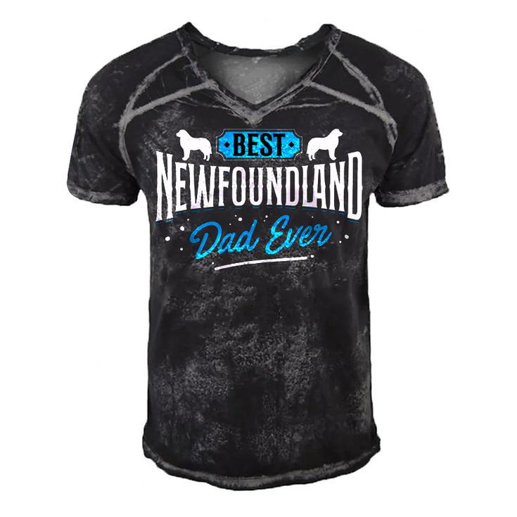 Best Newfoundland Dad Ever - Newfoundland Lover Newfie Owner Men's Short Sleeve V-neck 3D Print Retro Tshirt