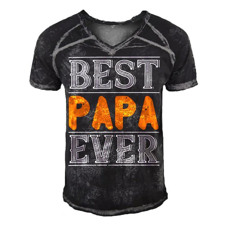 Best Papa Ever 2 Papa T-Shirt Fathers Day Gift Men's Short Sleeve V-neck 3D Print Retro Tshirt