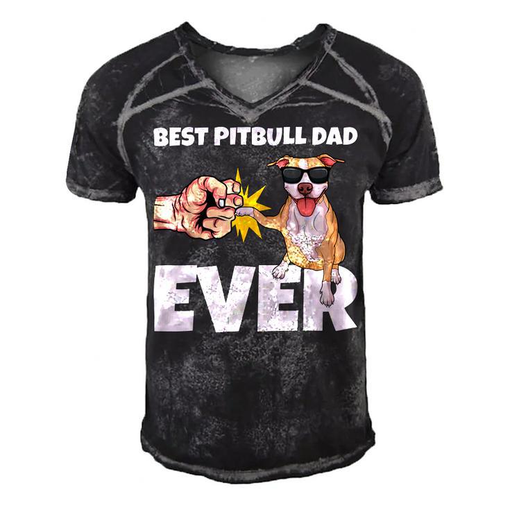 Best Pitbull Dad Ever Dog Owner Funny Pitbull Men's Short Sleeve V-neck 3D Print Retro Tshirt