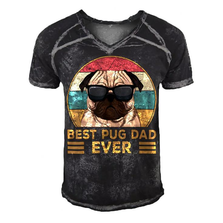 Best Pug Dad Ever Funny Pug Dog  For  And Men's Short Sleeve V-neck 3D Print Retro Tshirt