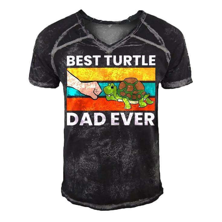 Best Turtle Dad Ever Love Sea Turtles Men's Short Sleeve V-neck 3D Print Retro Tshirt