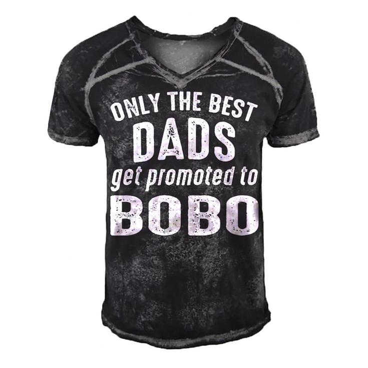 Bobo Grandpa Gift   Only The Best Dads Get Promoted To Bobo Men's Short Sleeve V-neck 3D Print Retro Tshirt