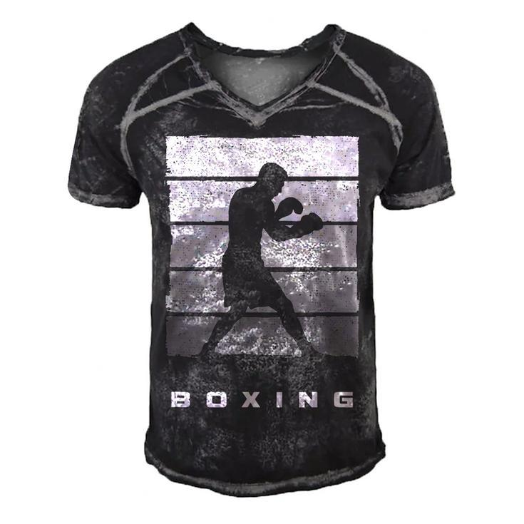 Boxing Apparel - Boxer Boxing  Men's Short Sleeve V-neck 3D Print Retro Tshirt