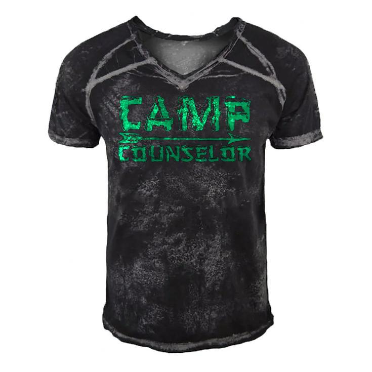 Camp Counselor Camping Camper Gift Men's Short Sleeve V-neck 3D Print Retro Tshirt