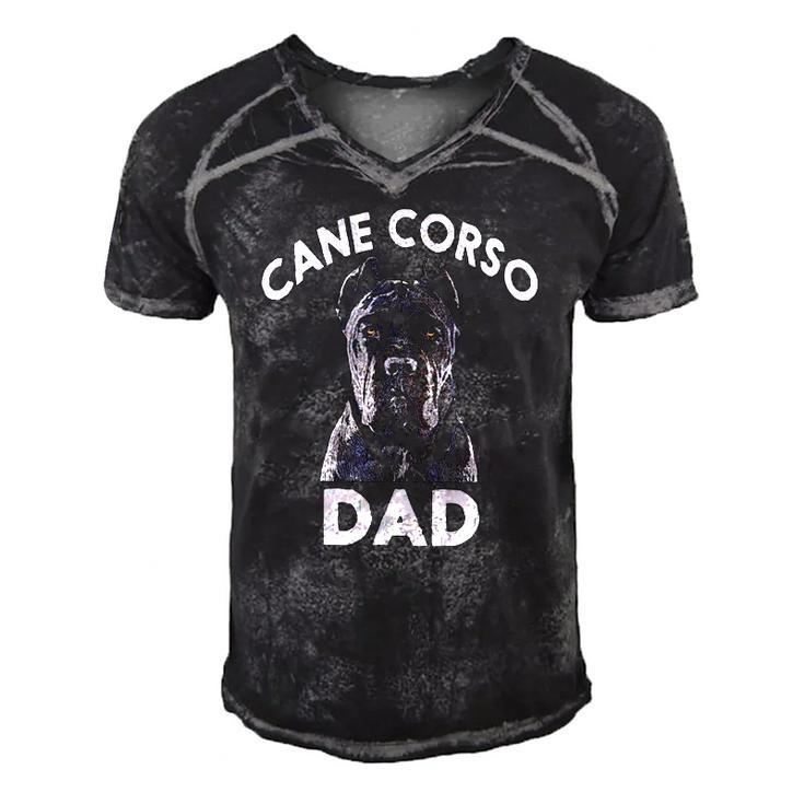 Cane Corso Dad Pet Lover Fathers Day Men's Short Sleeve V-neck 3D Print Retro Tshirt