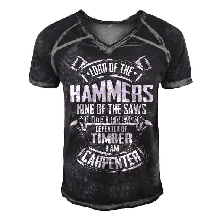 Carpentry Lord Of The Hammers Wright Carpenter  Men's Short Sleeve V-neck 3D Print Retro Tshirt