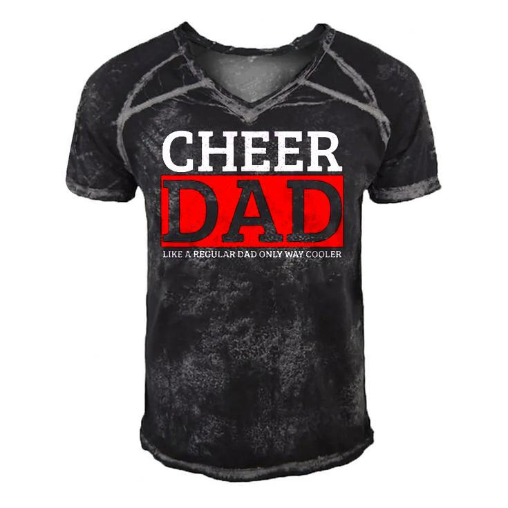 Cheer Dad Daddy Papa Father Cheerleading Gift Men's Short Sleeve V-neck 3D Print Retro Tshirt