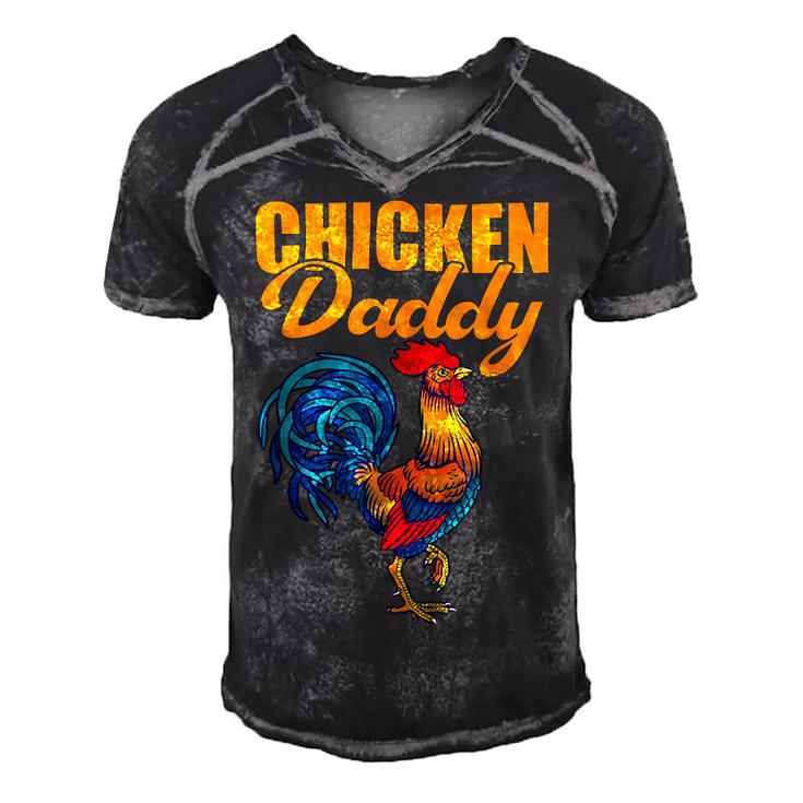 Chicken Chicken Chicken Daddy Chicken Dad Farmer Poultry Farmer Men's Short Sleeve V-neck 3D Print Retro Tshirt