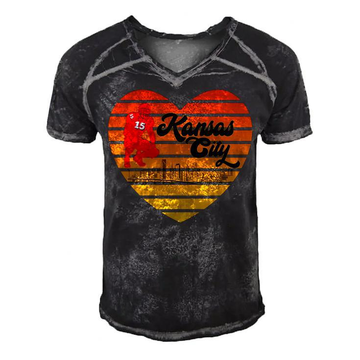Chief Kansas City Football Bbq Dad Independence 4Th Of July  V2V3 Men's Short Sleeve V-neck 3D Print Retro Tshirt