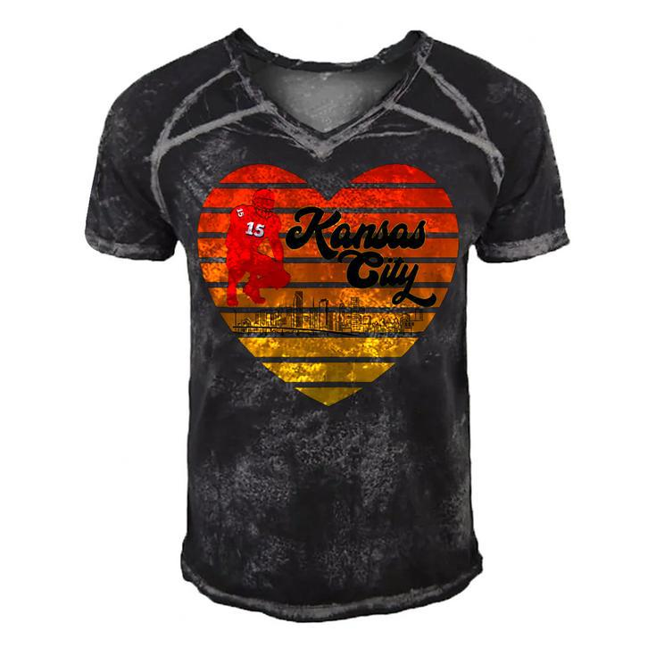 Chief Kansas City Football Bbq Dad Independence 4Th Of July V2V3V4 Men's Short Sleeve V-neck 3D Print Retro Tshirt
