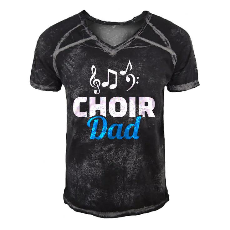 Choir Dad Music Notes Fathers Day Men's Short Sleeve V-neck 3D Print Retro Tshirt